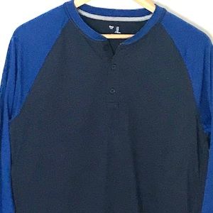 Gap Blue Henley T-shirt